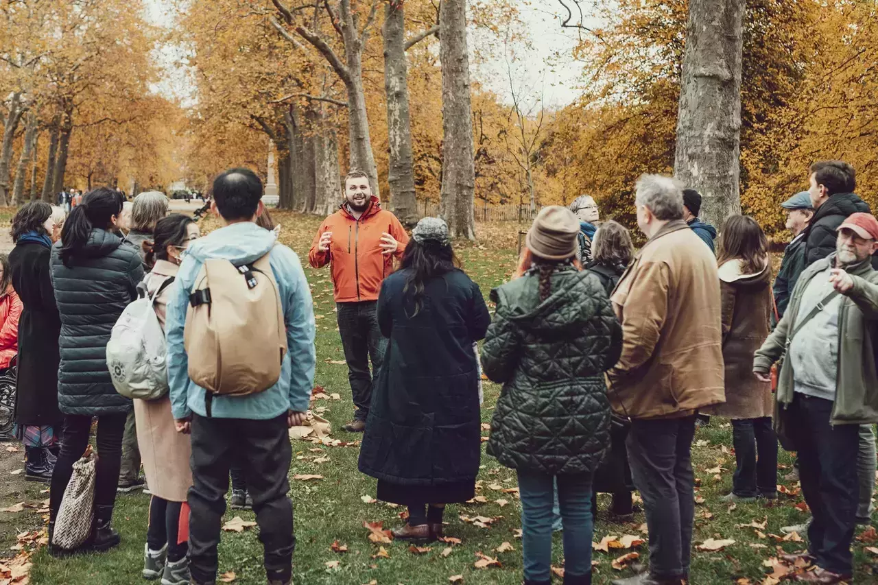 Adults on a Guided walk in Kensington Gardens