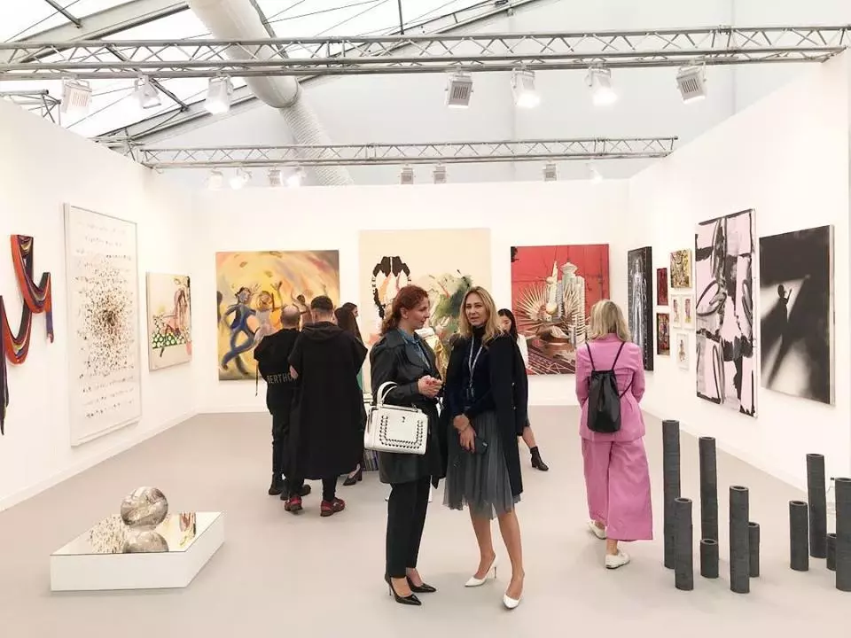 People at Frieze Art Fair in The Regent's Park