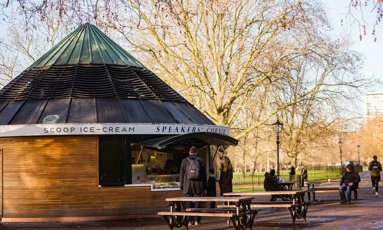 Speakers' Corner in winter