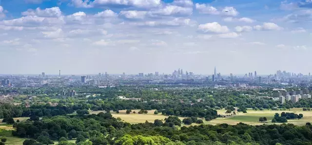 Drone photo of Richmond Park