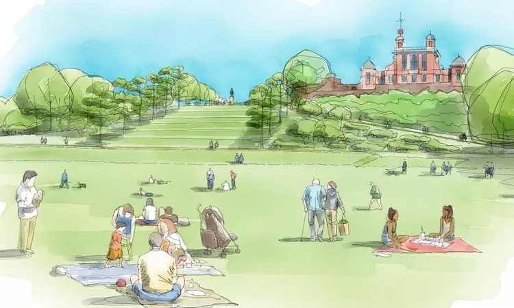 An artist impression of the Grand Ascent after the restoration works have taken place. 