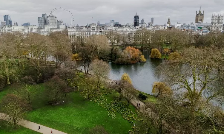 St James's Park in winter 